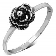 Plain Silver Rose Ring, rp769